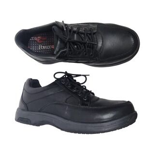 DUNHAM Midland Service Shoes Mens 9 6E Black Leather Slip Resistant Work Sneaker
